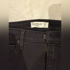 Abercrombie Super Skinny Ankle High Rise black jeans size 29/8R